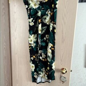 Floral Tropical Print Maxi  skirt
